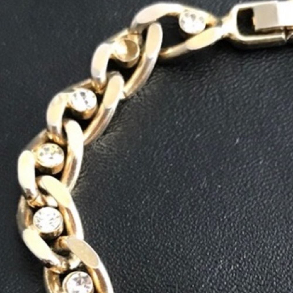 GOLD TONE BRACELET. 1980s. - Picture 9 of 11